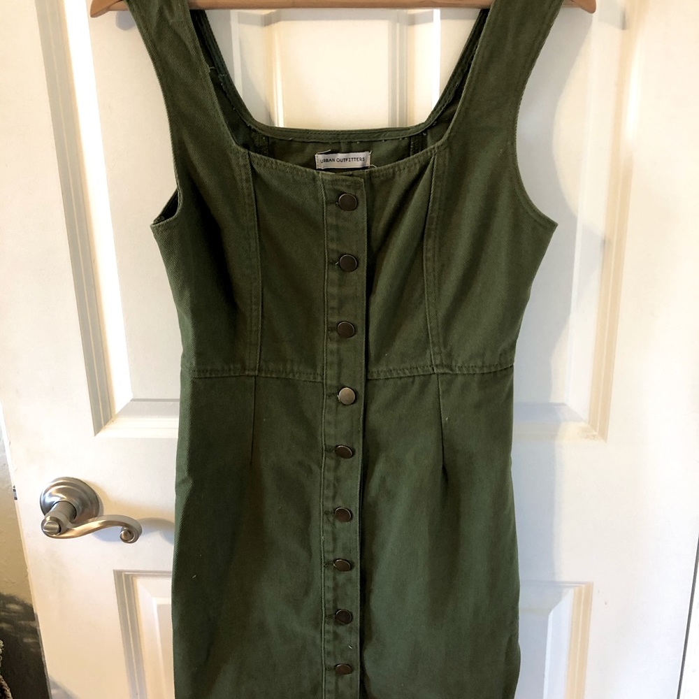 UO button down denim dress